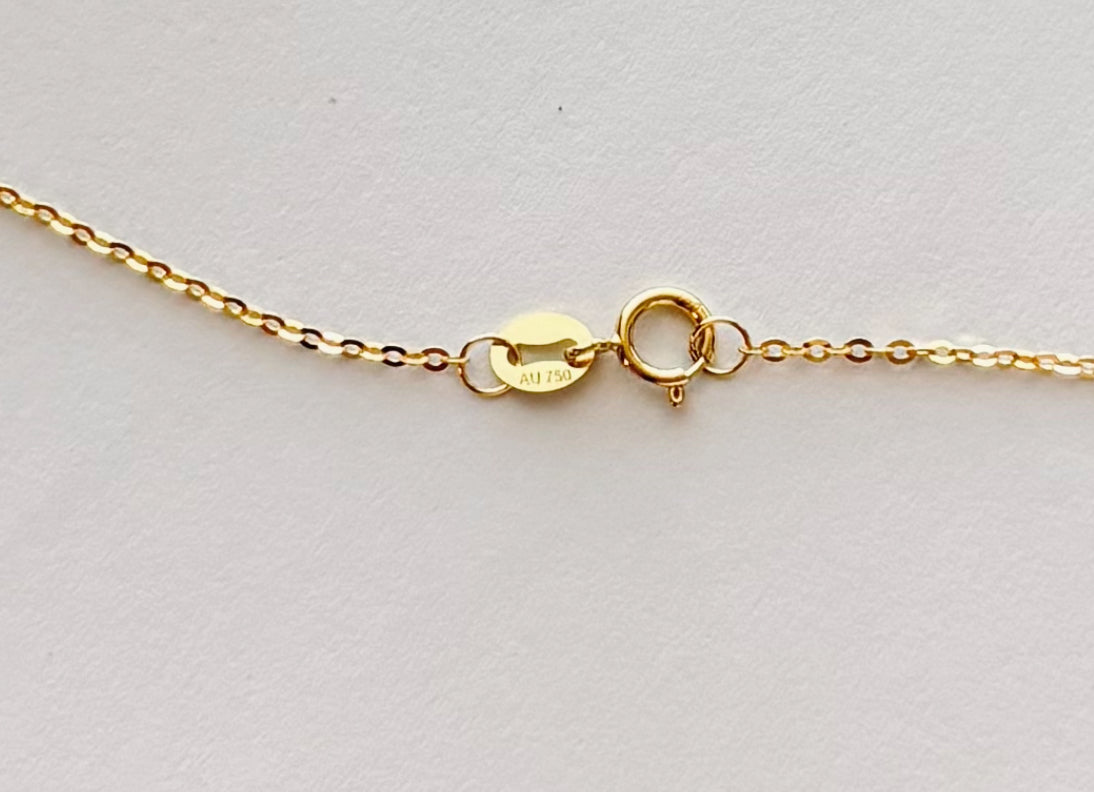 Genuine 18k gold with genuine freshwater pearl nacklace