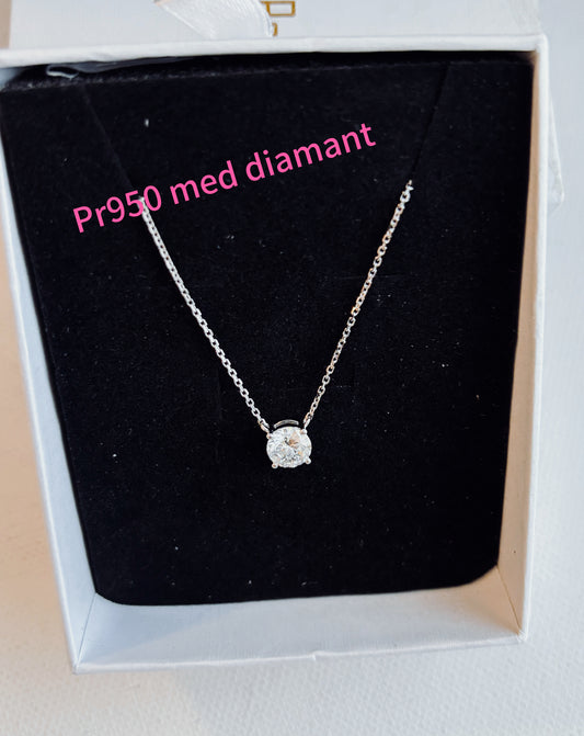 Pr950 med IGI certifikat diamant halsband